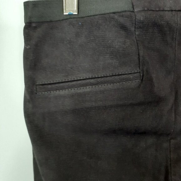 Helmut Lang Lamb Leather Legging Pants Womens 4 Purple Stretch‎ Pull On Ankle - Picture 4 of 8